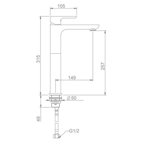 Смеситель для раковины высокий Gappo Noar G1048-2, белый/хром - фото, картинка 9 Смеситель для раковины высокий Gappo Noar G1048-2, белый/хром - фото 9