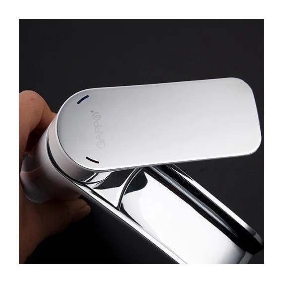 Смеситель для раковины высокий Gappo G1048-31, белый/хром - фото 7