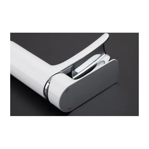 Смеситель для раковины высокий Gappo G1048-31, белый/хром - фото 8