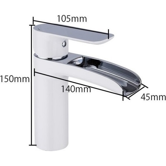 Смеситель для раковины Gappo Noar G1048-8, белый/хром - фото 9