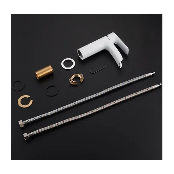 Смеситель для раковины Gappo Noar G1048-8, белый/хром - фото 8