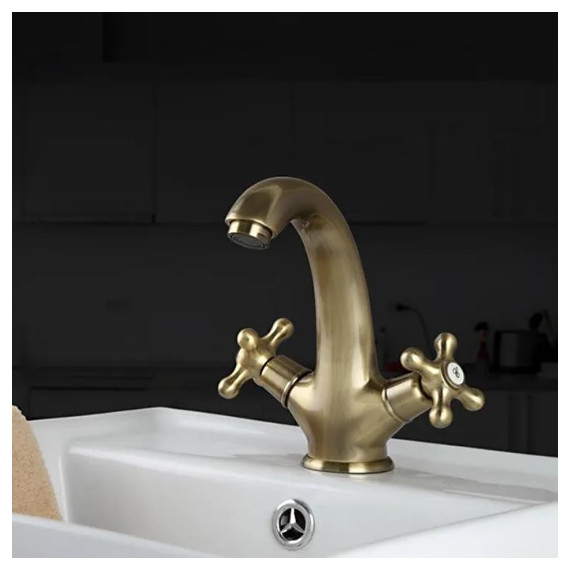 Смеситель для раковины Gappo Sofia G1063-4, бронза - фото 3