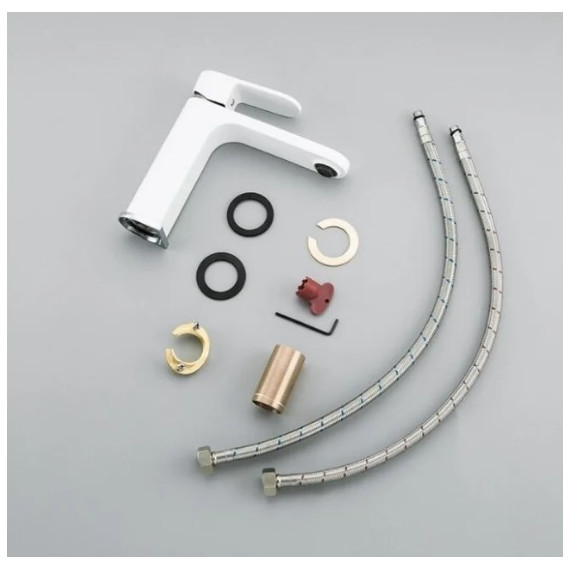 Смеситель для раковины Gappo G1083-8, белый/хром - фото 6