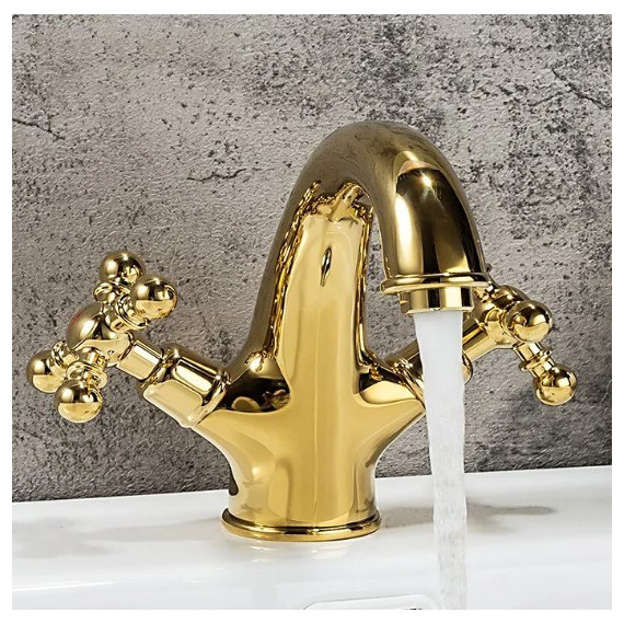 Смеситель для раковины Gappo G1089-6, золото - фото 2