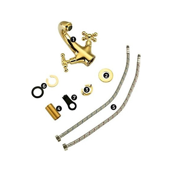 Смеситель для раковины Gappo G1089-6, золото - фото 6