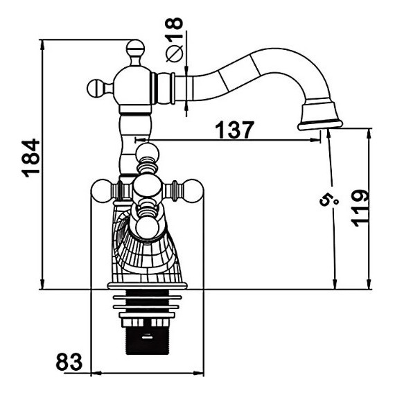 Смеситель для раковины Gappo G1389-6, золото - фото 9