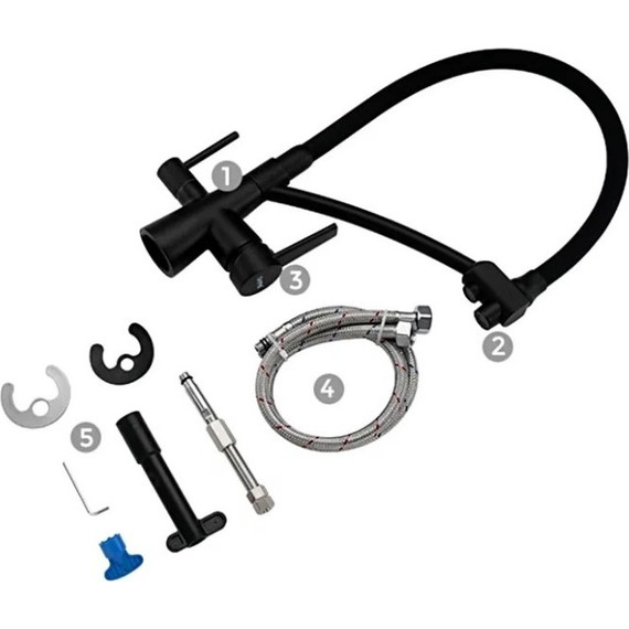 Смеситель для кухни Gappo G4398-16, черный - фото 9