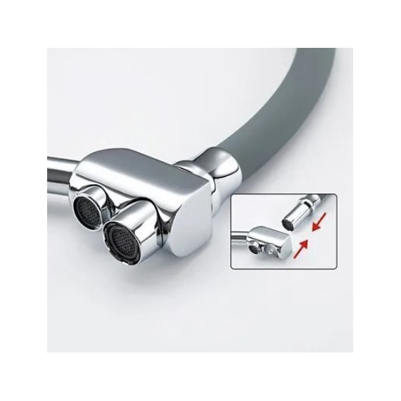 Смеситель для кухни Gappo G4398-17, серый/хром - фото, картинка 5 Смеситель для кухни Gappo G4398-17, серый/хром - фото 5