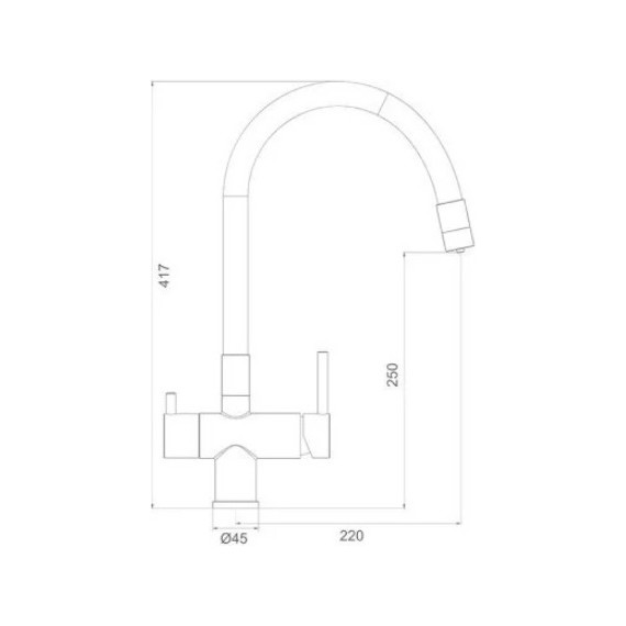 Смеситель для кухни Gappo G4398-30, серый/хром - фото 7