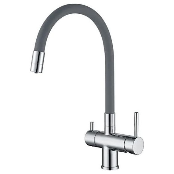 Смеситель для кухни Gappo G4398-30, серый/хром - фото 