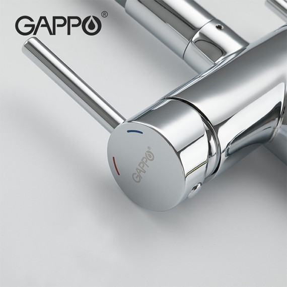 Смеситель для кухни Gappo G4398-30, серый/хром - фото 4