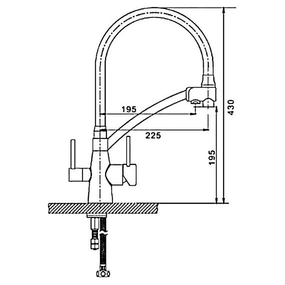 Смеситель для кухни Gappo G4398-7, черный/хром - фото 10