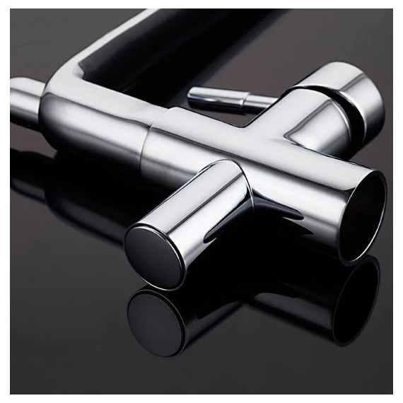 Смеситель для кухни Gappo G4398-7, черный/хром - фото 5