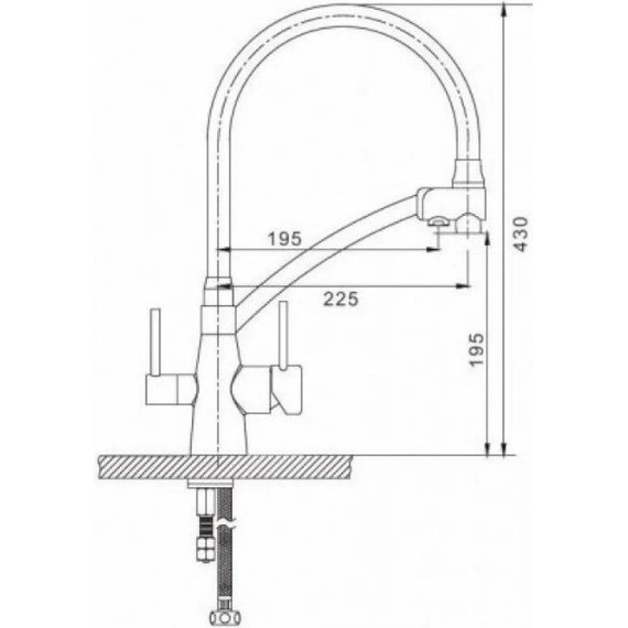 Смеситель для кухни Gappo G4398-9, белый/черный - фото 6
