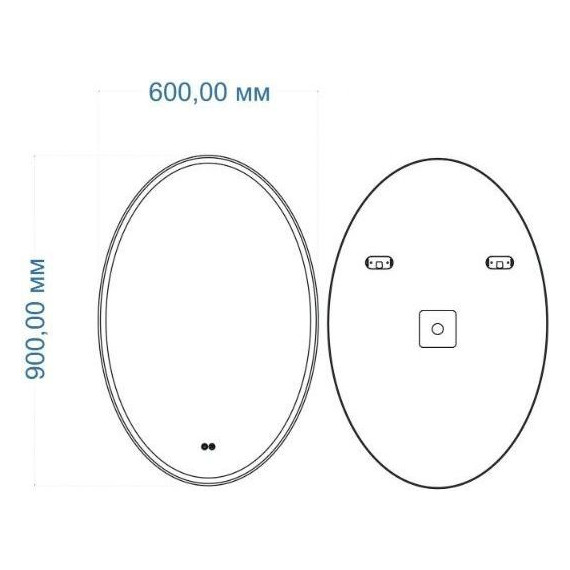 Зеркало Art&Max Palermo 60 см AM-Pal-600-900-DS-F-H - фото 2