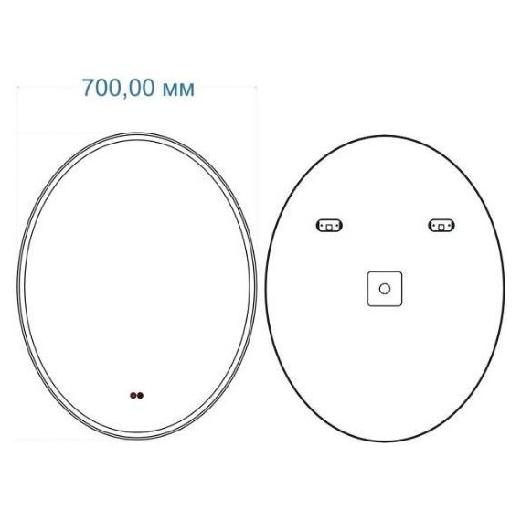 Зеркало Art&Max Palermo 70 см AM-Pal-700-900-DS-F-H - фото 2