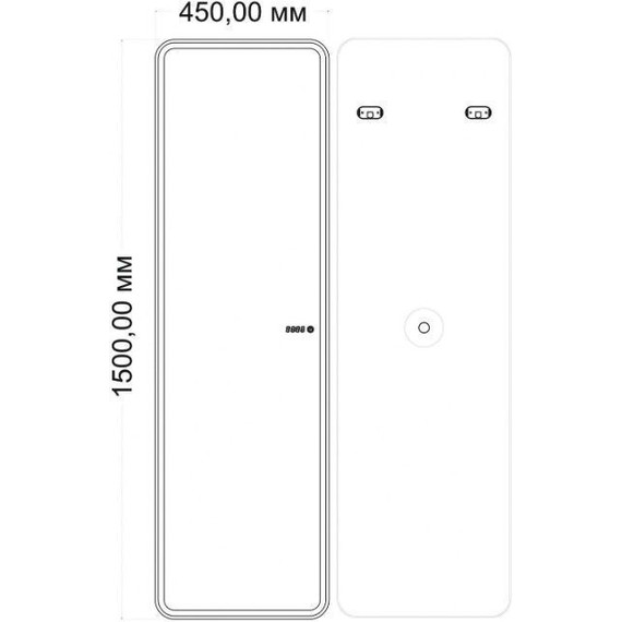 Зеркало Art&Max Terni 45 см AM-Ter-450-1500-DS-F-T - фото 2