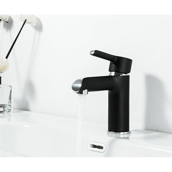 Смеситель для раковины Gappo G1003-6, черный/хром - фото 2