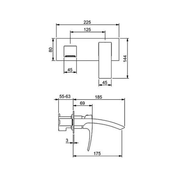 Смеситель для раковины настенный Gappo G1007-2 - фото, картинка 10 Смеситель для раковины настенный Gappo G1007-2 - фото 10