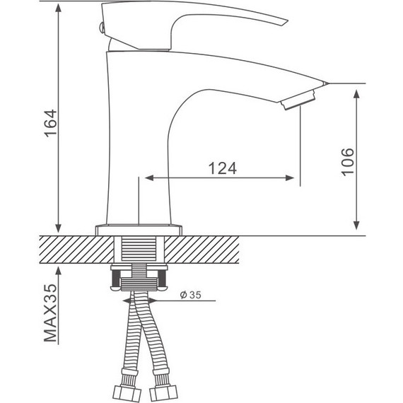 Смеситель для раковины Gappo G1007-66, черный - фото, картинка 8 Смеситель для раковины Gappo G1007-66, черный - фото 8