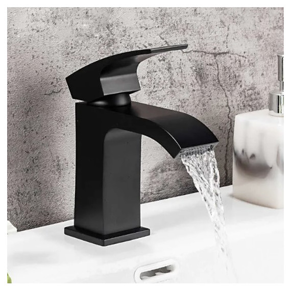 Смеситель для раковины Gappo G1007-6, черный - фото, картинка 4 Смеситель для раковины Gappo G1007-6, черный - фото 4