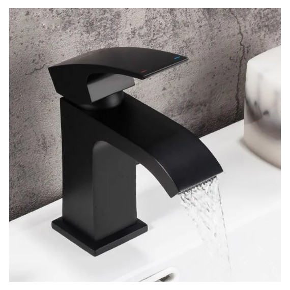 Смеситель для раковины Gappo G1007-6, черный - фото, картинка 3 Смеситель для раковины Gappo G1007-6, черный - фото 3