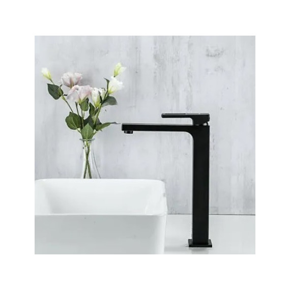 Смеситель для раковины высокий Gappo G1017-62, черный - фото, картинка 2 Смеситель для раковины высокий Gappo G1017-62, черный - фото 2