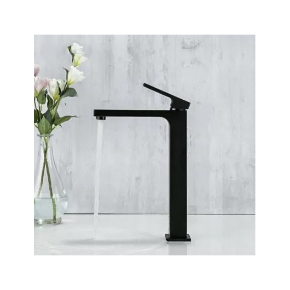 Смеситель для раковины высокий Gappo G1017-62, черный - фото, картинка 3 Смеситель для раковины высокий Gappo G1017-62, черный - фото 3