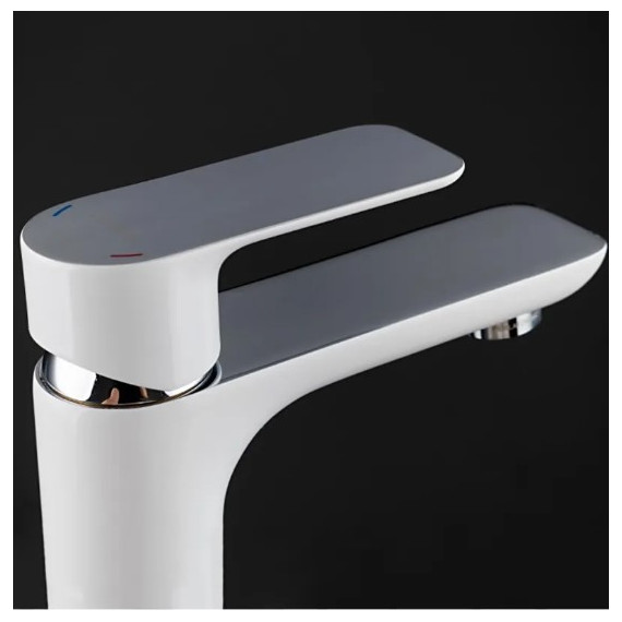 Смеситель для раковины с гигиеническим душем Gappo Noar G1048-1, белый/хром - фото 5