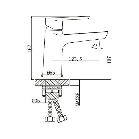 Смеситель для раковины Gappo G1067 - фото, картинка 2 Смеситель для раковины Gappo G1067 - фото 2