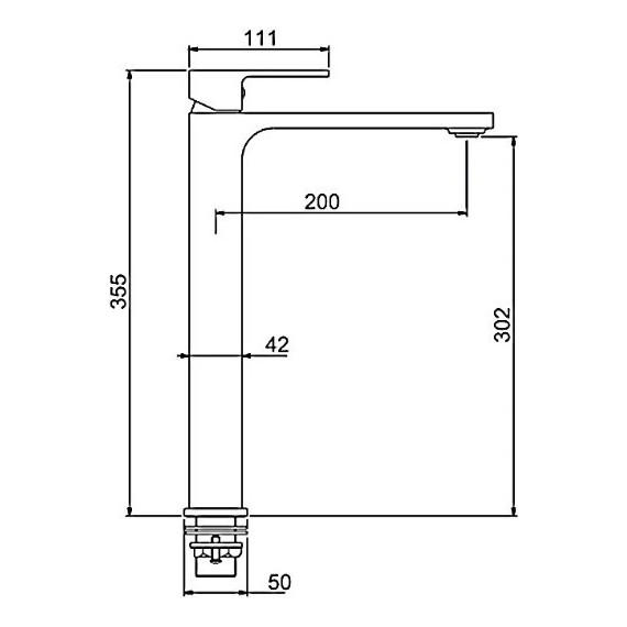 Смеситель для раковины высокий Gappo G1083-2 - фото 7