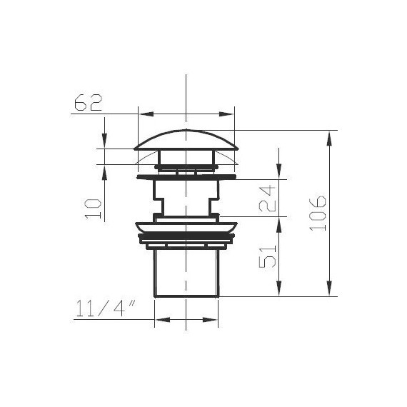 Донный клапан Bronze de Luxe Focus 1001/1C - фото 3