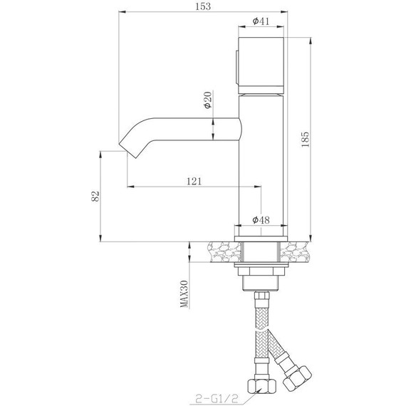 Смеситель для раковины Bronze de Luxe Focus 24601BG, Цвет производителя: чёрный - фото 10