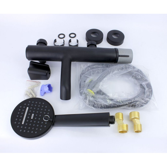 Смеситель для ванны Bronze de Luxe Focus 24603BG, чёрный матовый, Цвет производителя: чёрный матовый - фото 7