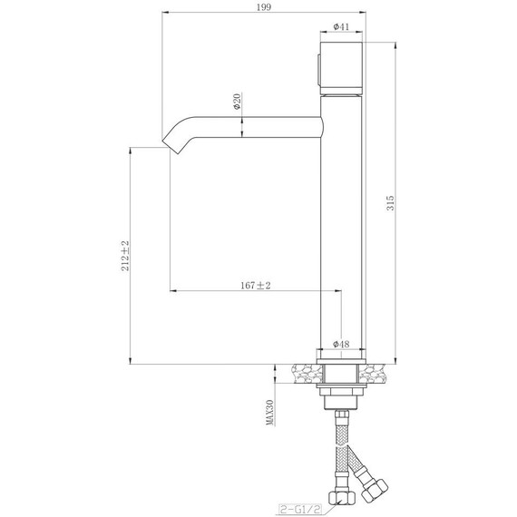 Смеситель для раковины высокий Bronze de Luxe Focus 24615CM, Цвет производителя: хром - фото 8