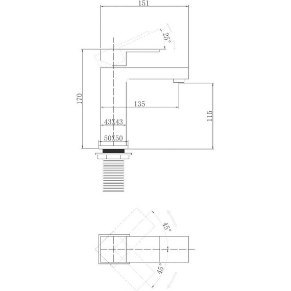 Смеситель для раковины Abber Daheim AF8210G, золото матовое, Цвет производителя: золото матовое - фото 4