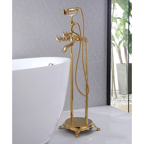 Смеситель для ванны Abber Klassik AF8415G, золото - фото 3