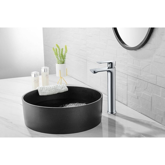 Смеситель для раковины высокий Abber Weiss Insel AF8011, Цвет производителя: хром - фото 2