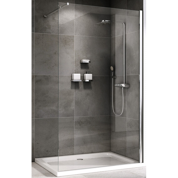 Душевая перегородка Abber Immer Offen 90 см AG61090, хром/прозрачное - фото 