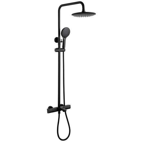 Душевая стойка с термостатом Abber Thermostat AF8516B, черный матовый, Цвет производителя: чёрный матовый - фото 