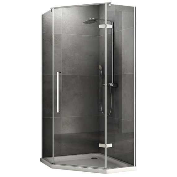 Душевое ограждение Abber Ewiges Wasser 80х80 см AG05080, хром/прозрачное - фото 