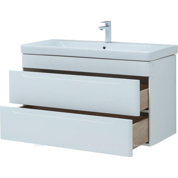 Тумба подвесная с раковиной Aquanet София 105 см 274116, белый - фото 3