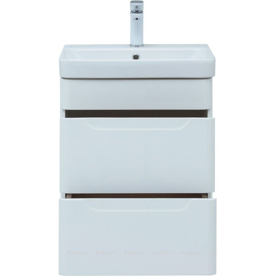 Тумба подвесная с раковиной Aquanet София 50 см 274171, белый - фото 4