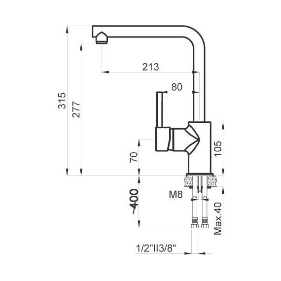 Смеситель для кухни Azario Evans AZ-152944407, серый гранит, Цвет производителя: серый - фото 2