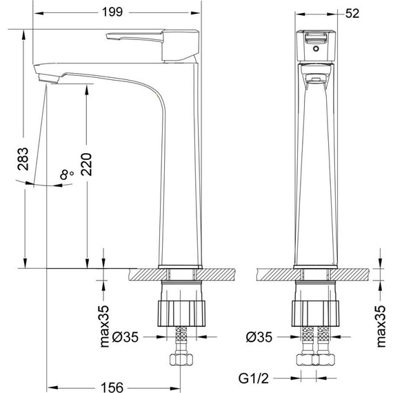 Смеситель для раковины высокий Lemark Evitta LM0509C - фото, картинка 4 Смеситель для раковины высокий Lemark Evitta LM0509C - фото 4