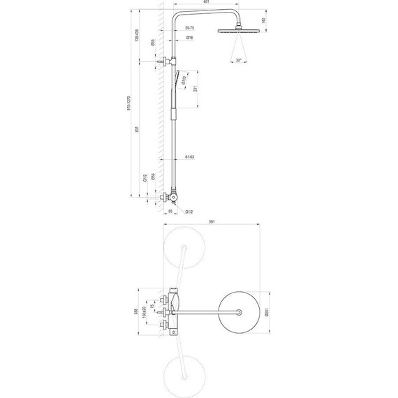 Душевая стойка Ravak DS 091.00 X07P643 - фото 7
