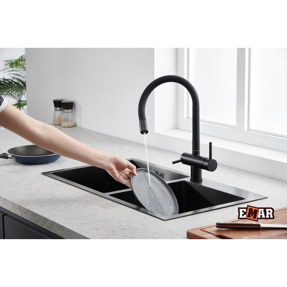 Смеситель для кухни Emar ЕС-3015 Black, Цвет производителя: black - фото 10