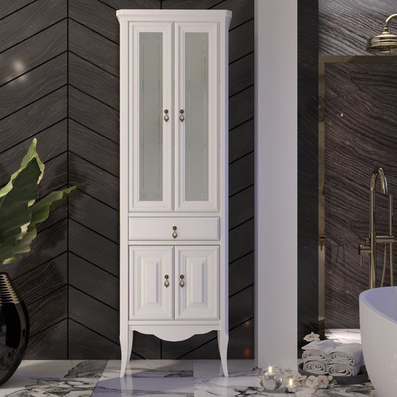 Пенал напольный Opadiris Лоренцо 56 см, белый матовый - фото 4