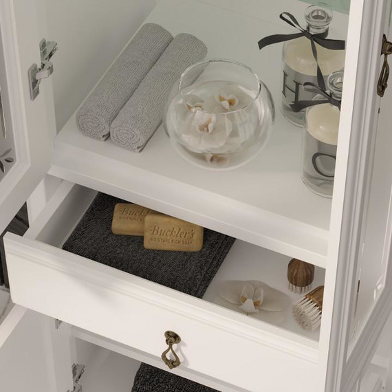 Пенал напольный Opadiris Лоренцо 56 см, белый матовый - фото 6