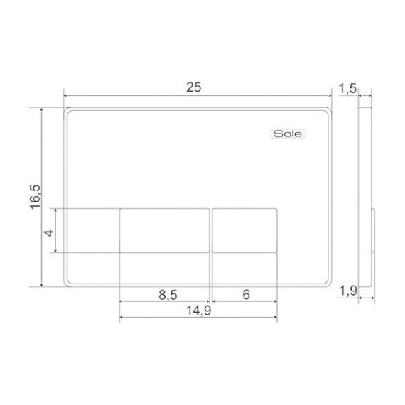 Кнопка смыва Sole 097H black - фото 5